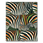 Bold Zebra Stripe Earthy Forest Rug