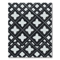 Monochromatic Quatrefoil Lattice Cross Geometric Rug