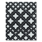 Monochromatic Quatrefoil Lattice Cross Geometric Rug