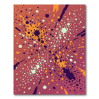 Crimson Splash Paint Splatter Abstract Rug