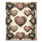 Vintage Heart Lace Floral Charm Rug