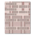 Geometric Rose Gold Stripe Patchwork Rug