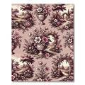 Vintage Dusty Rose Floral Urn Landscape Rug