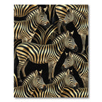 Gold and Black Zebra Stripe Landscape Rug
