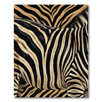 Bold Black Tan Zebra Stripe Rug