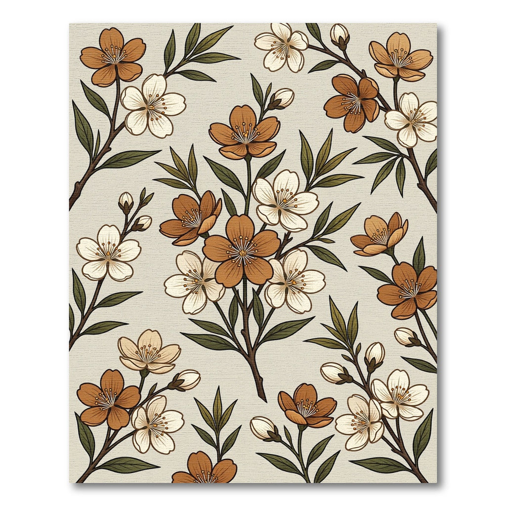 Earthy Petal Branch Flourish Rug