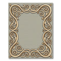 Ornate Gold Scrollwork Frame Rug