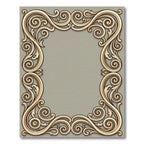 Ornate Gold Scrollwork Frame Rug