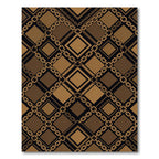 Sophisticated Gold Chain Geometric Lattice Rug