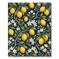 Botanical Lemon Grove Navy Orchard Rug