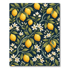 Botanical Lemon Grove Navy Orchard Rug