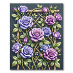 Enchanted Lavender Rose Trellis Rug