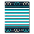 Nautical Rope Stripe Aqua Rug