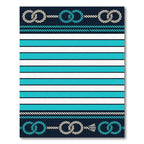 Nautical Rope Stripe Aqua Rug