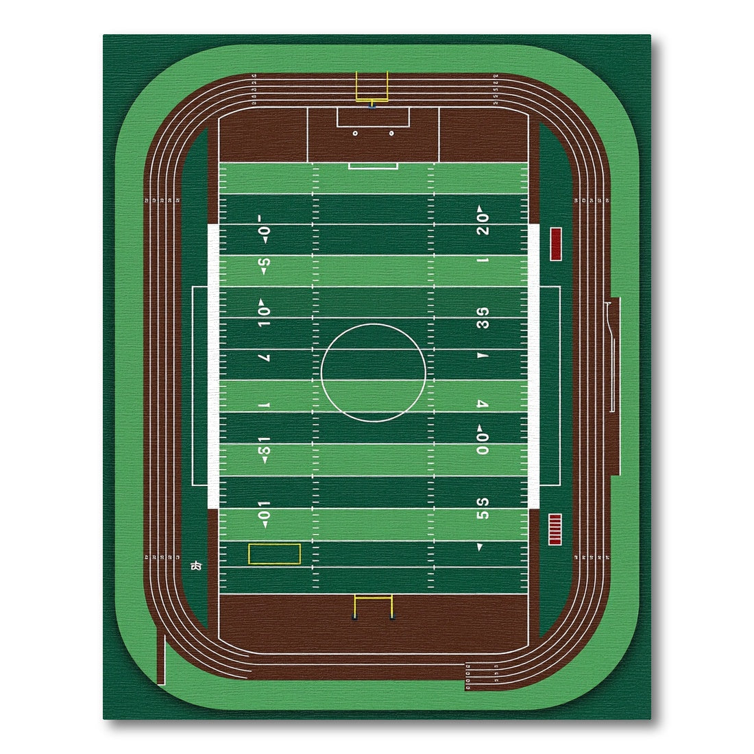 Athletic Field Track Stadium Rug