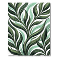 Deep Green Lush Foliage Swirl Rug