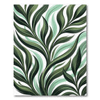 Deep Green Lush Foliage Swirl Rug