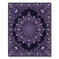 Lavender Floral Medallion Border Rug