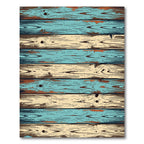 Distressed Wood Plank Stripe Rug