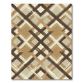 Earthy Tones Geometric Diamond Overlay Rug