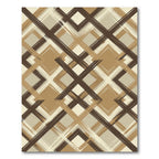 Earthy Tones Geometric Diamond Overlay Rug