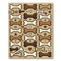 Playful Bone Heart and Star Accent Rug