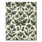 Sage Green Botanical Wildflower Meadow Rug