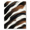 Modern Black and Brown Brush Stroke Rug