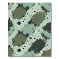 Earthy Green Splatter Organic Forms Rug