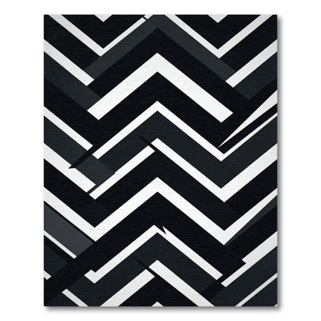 Monochromatic Herringbone Geometric Chevron Rug
