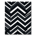 Monochromatic Herringbone Geometric Chevron Rug