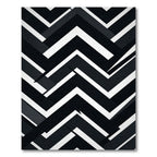 Monochromatic Herringbone Geometric Chevron Rug