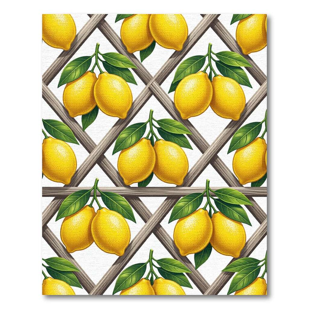 Sunny Lemon Lattice Trellis Rug
