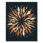 Bronze Splatter Burst Sunburst Rug