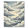 Ethereal Beige and Slate Cloudscape Rug
