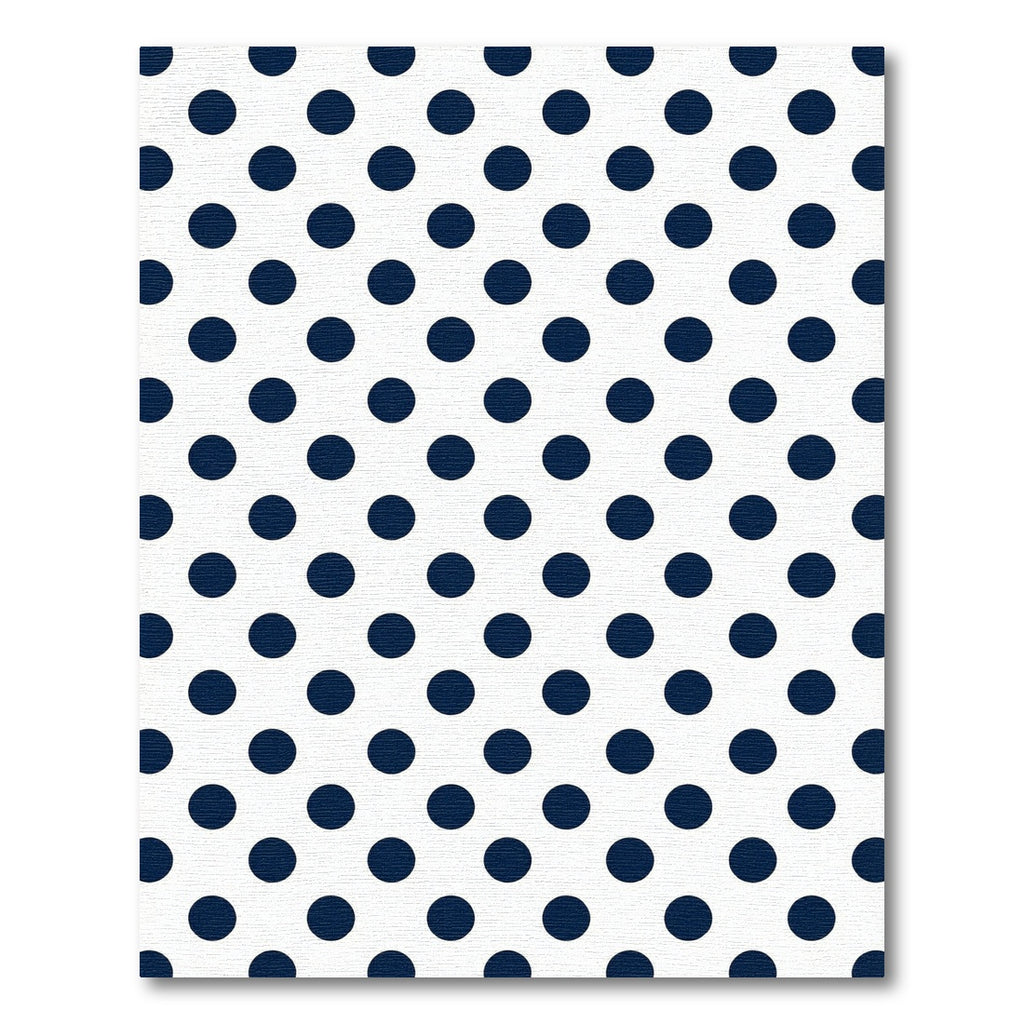 Classic Navy Blue Polka Dot Rug