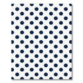 Classic Navy Blue Polka Dot Rug