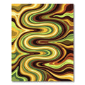 Abstract Retro Earthy Tone Swirl Rug