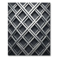 Silver Geo Lattice Diamond Rug