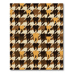 Earthy Houndstooth Tooth Pattern Rug