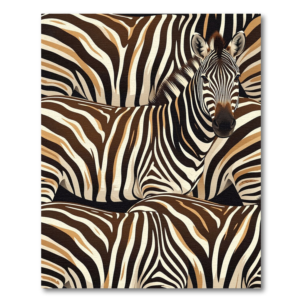 Bold Realistic Brown Zebra Stripe Rug