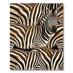 Bold Realistic Brown Zebra Stripe Rug