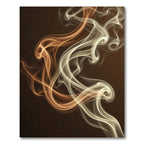 Amber Smoke Swirl Abstract Rug