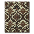 Brown Floral Damask Background Rug