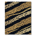Bold Gold and Black Leopard Stripe Rug