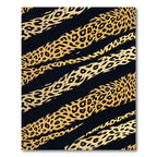 Bold Gold and Black Leopard Stripe Rug