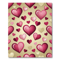 Romantic Pink Heart Gradient Aesthetic Rug