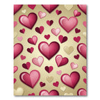 Romantic Pink Heart Gradient Aesthetic Rug