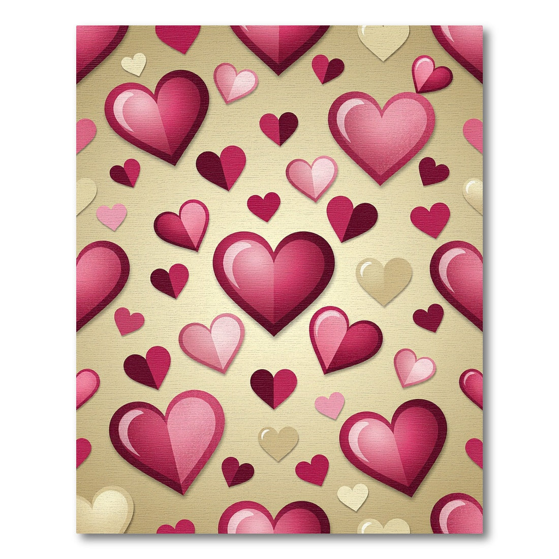Romantic Pink Heart Gradient Aesthetic Rug
