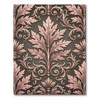 Elegant Sage and Blush Acanthus Scroll Rug